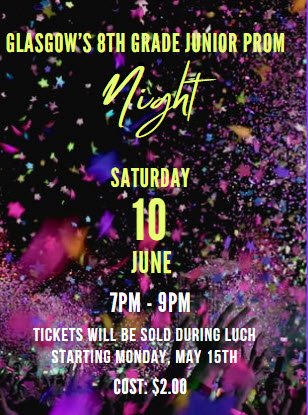 GlasgowMS's tweet image. 📣 Attention Students! 🎉 Get ready to dance the night away! 💃🕺 Ticket sales for our school dance start today during lunch! Get your $2 ticket which includes soda, pizza, snacks and tons of fun! 🍕🥤🍭 Don't miss out, ticket sales end on May 26th! #SchoolDance #OneVoice