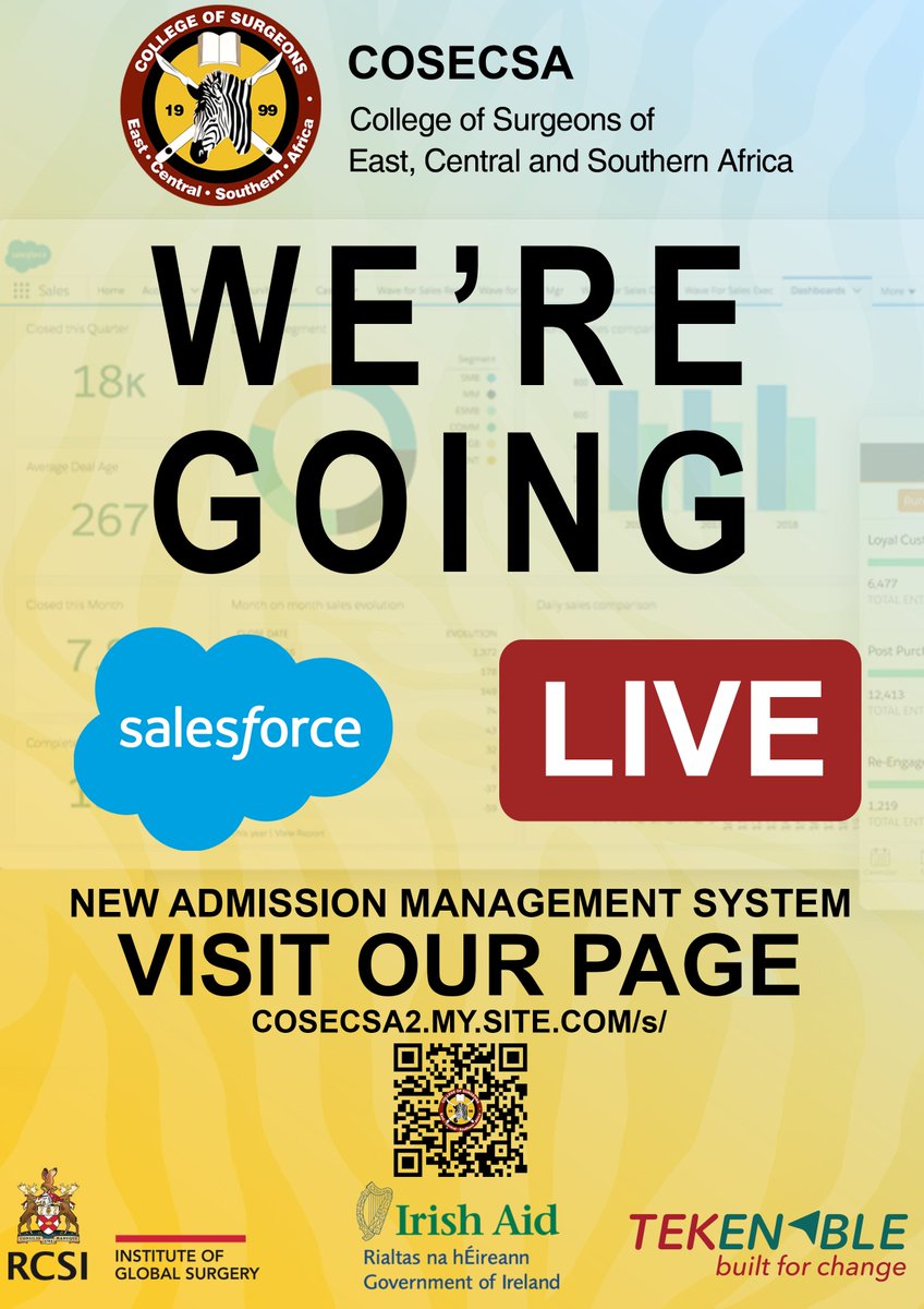 We are thrilled to announce that through our partnership with RCSI supported by @Irish_Aid , a state-of-the-art admissions system has been developed for @cosecsa by @tekenable, this aims to streamline and enhance the admissions process for aspiring surgeons across the region.