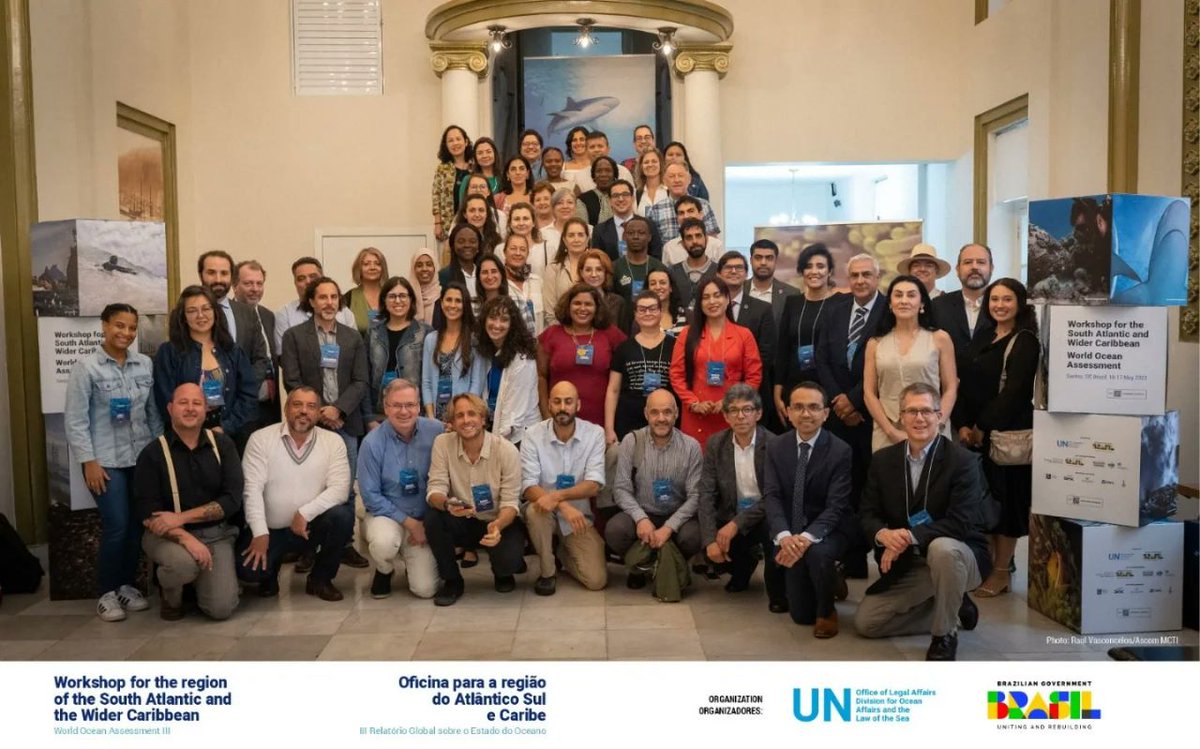 renzotaddei's tweet image. World Ocean Assessment III, S Atlantic and the Caribbean wkshp in Santos, Brazil. Grateful to be able to participate (even if modestly) in this effort. Holders of indigenous and trad knowledge should play a leading role in the assessment. Honored to be with @bw_braulina #undoalos