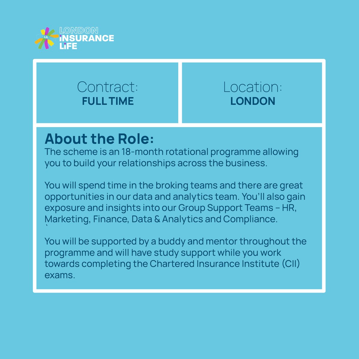 🚨Calling all graduates🚨

<a href="/AmWINS/">Amwins Group</a> have a Graduate Programme open for application. Head to our website to apply.

#LondonInsuranceLife #LondonInsuranceMarket #LondonMarketGroup #LondonMakesItPossible #Risk #RiskManagement #LloydsofLondon #Insurance #SpecialtyInsurance