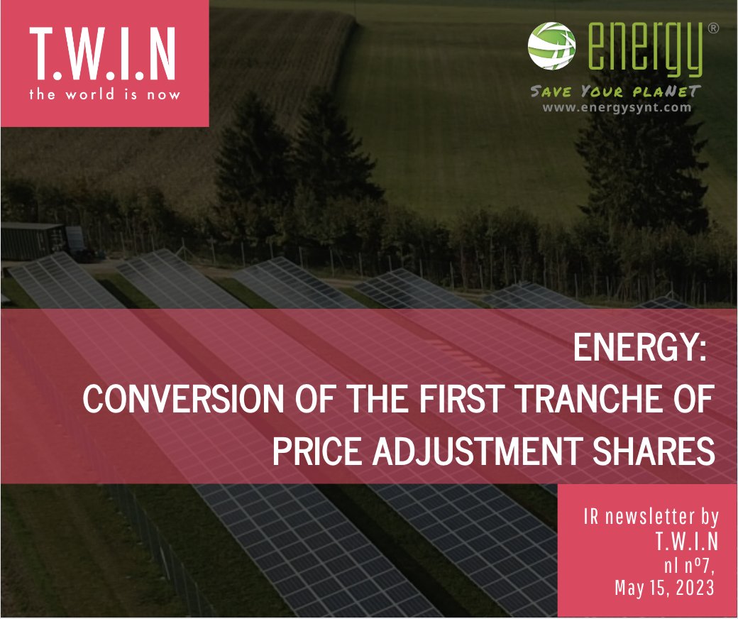 Click at the link below to read more about the latest news announced by #Energy

Link at the latest #newsletter: bit.ly/3MpfqfI

#zeroCO2 
#fotovoltaico 
#storage
#energy
#sustainability
#greentransition
#quotate
#greenpower