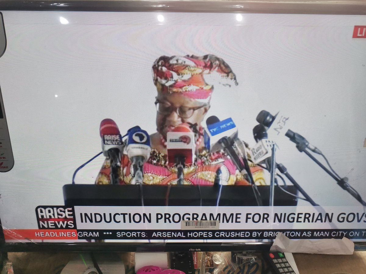 'Trust is very very vital in Nation building' The DG of World Trade Organization @NOIweala addressing the newly elected governors and the serving ones. The people that fought her yesterday are now bowing before her. #NwanyiBuIfe #shinningLight #GlobalIcon