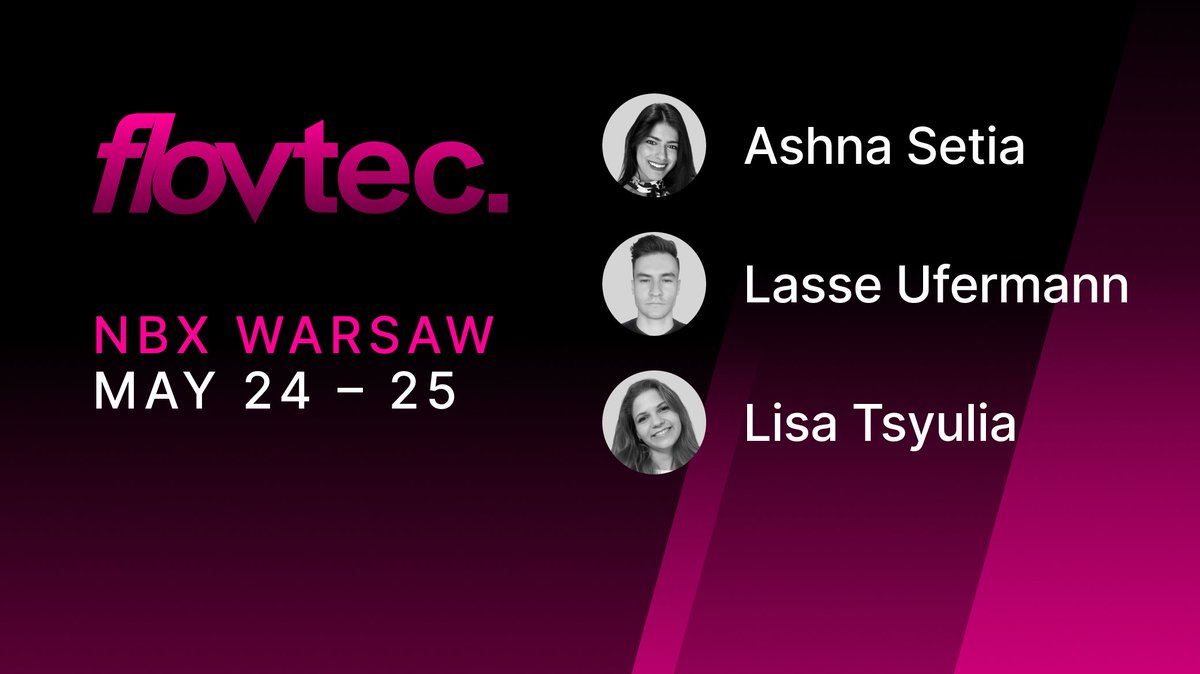 flovtec (@flovtec) on Twitter photo EVENT UPDATE:
Next Block Expo (NBX) Warsaw is around the corner from May 24 - 25 and we are thrilled to meet you there!
DM's are open✌️ EVENT UPDATE:
Next Block Expo (NBX) Warsaw is around the corner from May 24 - 25 and we are thrilled to meet you there!
DM's are open✌️
