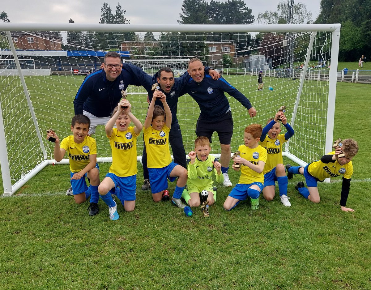 Marlow Under 9's winners of the Marlow FC Youth Tournament. 6 games , 5 wins, 1 draw beating Beaconsfield in the final.
