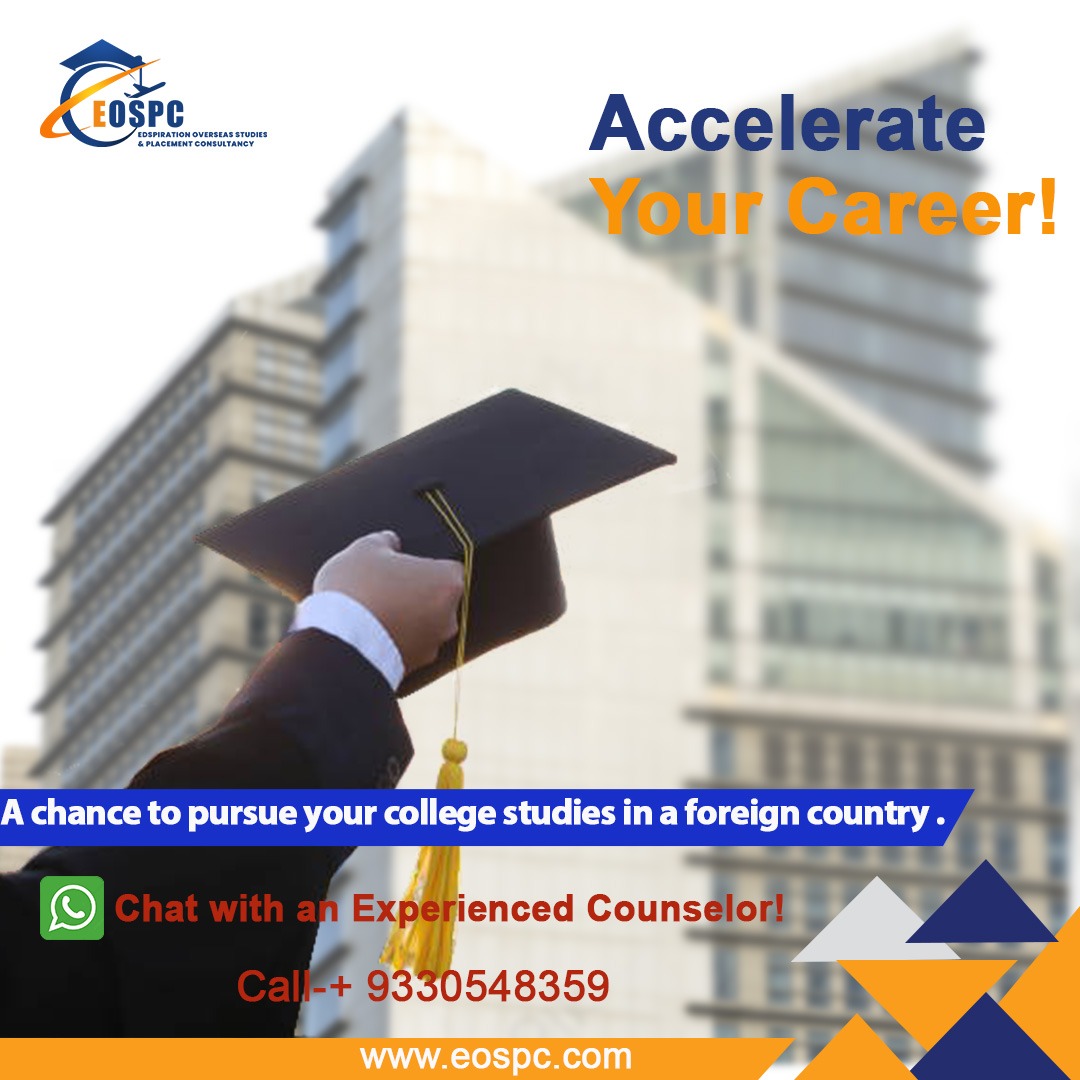 a chance to pursue your college studies in a foreign country.

Call us 📲 9330548359
Visit  eospc.com

#eospc #MBA #edspiration #studyabroad #onlinemba #studyoverseas #study #consultancy