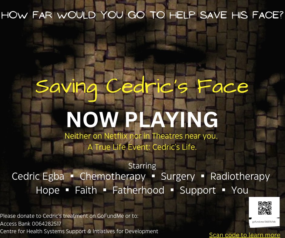 This is real life. 
A young father's nightmare.

It starts with his face, yet it could end his life.

Now how far would you go to help save Cedric's life?🙏

Click the link in our bio to learn more about Cedric's story

#gofundme #cancerwarrior #callfordonations #savealife #give