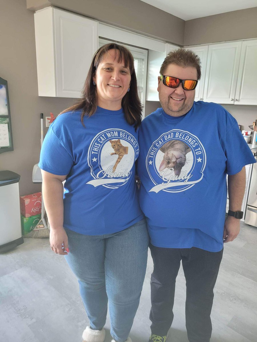ScottCranny's tweet photo. @poojahandatv Good morning Pooja my wife Shannon and I have no kids but I had shirts made for our "fur" babies for something a little cute for Mother’s Day 😀 https://t.co/w1maGxxHw6