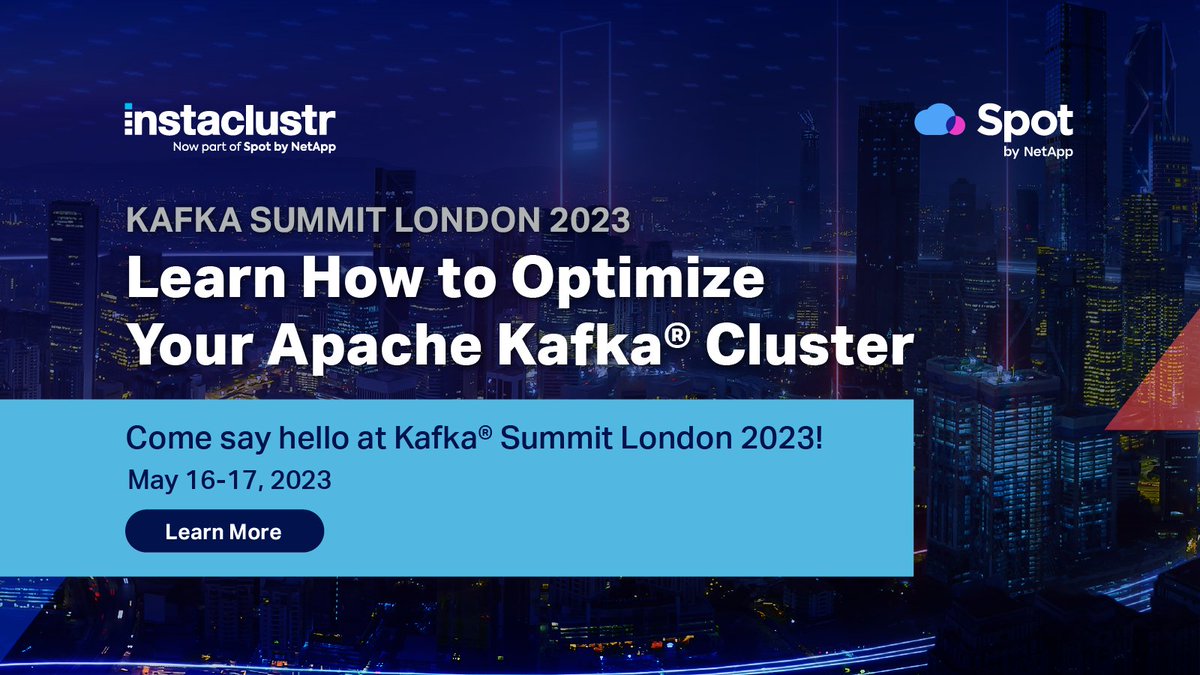 Instaclustr's tweet image. Are you going to #KafkaSummit London?

Visit booth S8 on May 16th - 17th and say hello to our team. We are excited to be part of this fantastic event to engage with the #ApacheKafka community!

For more information, visit: kafka-summit.org/events/kafka-s…

#SpotByNetApp #Instaclustr