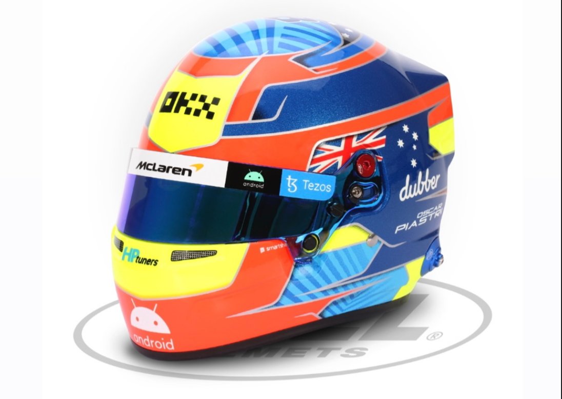 HCICTLewisCoyle's tweet photo. gday lads how we doin, lovely day mate.

buy dis Oscar Piastri 2023 McLaren 1/2 helmet for a free trip to Melbourne! Only £150
#OscarPiastri #F1 #FormulaOne #Formula1 #McLaren #F12023 https://t.co/wdBb2kQZ6P