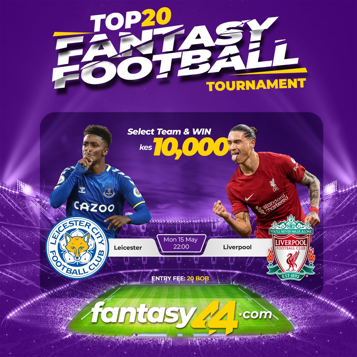 WON Kshs 2000 on Yesterday's Fantasy44 Tournament 🔥

Join Today's Game Leicester Vs Liverpool & win Up to Kshs 10K fantasy44.com/soccer/tournam…

Hilda Safaricom Governor Nassir NTSA Colombia KES 15.19 #RailaOdinga Tanzania Gary Neville #ShakaholaMassacre Kisumu Guinness World Record