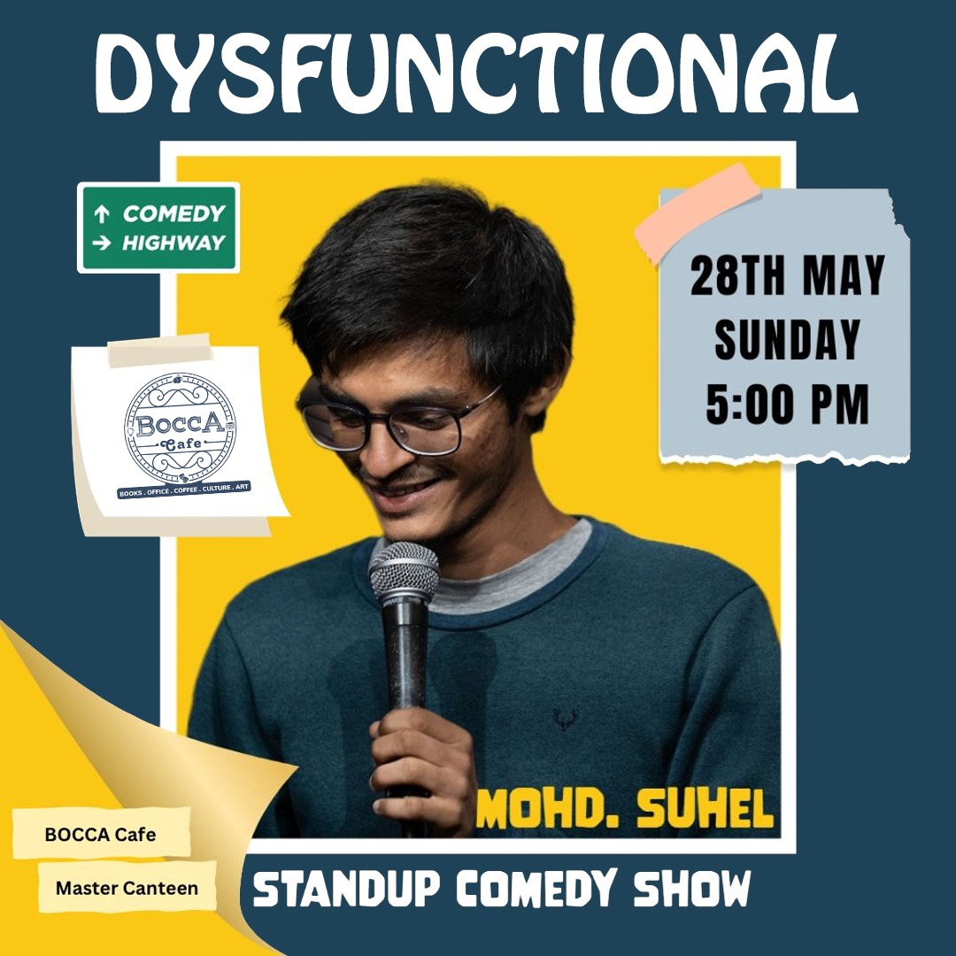 BOCCA_Cafe's tweet photo. Get your funny bone tickled by @originalmohdsuhel hilarious stand-up comedy at Bocca Cafe on 28th May @ 5:00PM

Get ready to ROFL!!
.
.
#Boccacafebbsr #ComedyHighway #Comedy #Bhubaneswar https://t.co/G62eo6yWHj