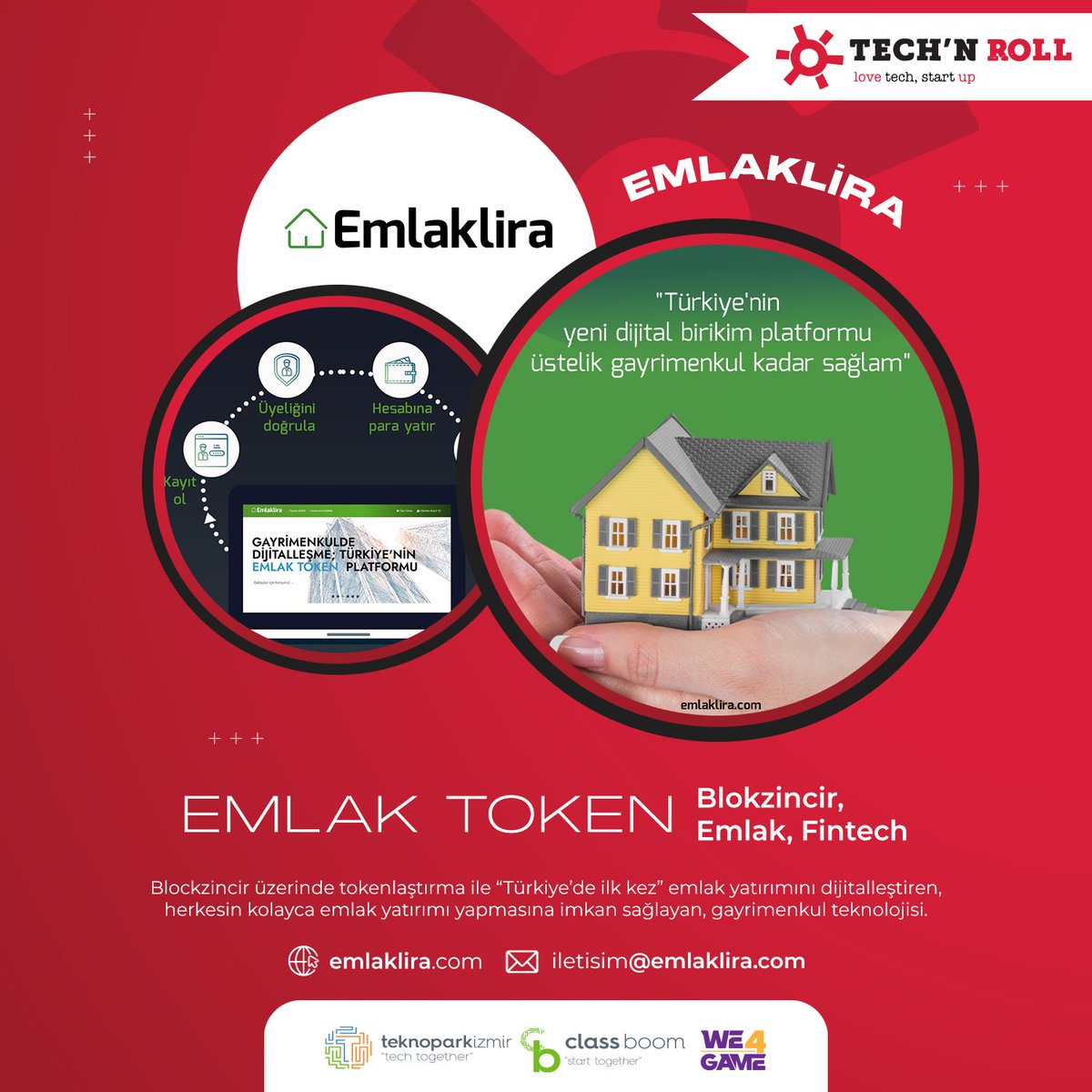 techn_roll's tweet photo. #TechnRoll2023Teknolojileri

🚀 Emlak yatırımlarını dijitalleştiren @emlaklira blokzincir tabanlı dijital emlak teknolojileriyle En İyilerin Sahnesi’nde ✨✨✨

Tech'n Roll 2023’ü kaçırmayın! 2 Haziran’da @Teknoparkizmir_ ‘e bekliyoruz.

📍 Kayıt için: https://t.co/cOTqnJK467 https://t.co/MIlPKo5QG0