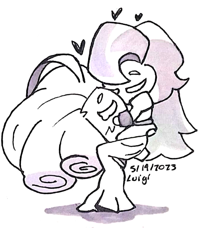 DinoLuArts's tweet photo. MY FAVORITE SHIP!! THANKIU FOR WHOEVER REQUEST THEM OWO 
grand can carry her woman, she a strong paladinHEHEHEHE more coming
#LesbianVisibilityWeek #LVW23 #lesbian #wlw #cookierun #cookierunkindom #wlw_cr #GrandCream #GrandMadeleineCookie #LigthCreamCookie https://t.co/TJ3eNZbJwc
