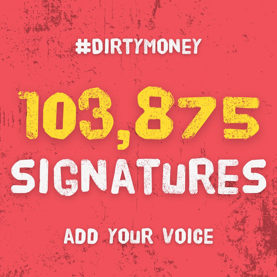 🚨 It's clear people have had enough of these profiteering polluters and their murky dealings. Over 100,00 #oceanactivists have already joined our calls to end #profitingfrompollution:

Have you signed the #dirtymoney petition? Add you voice today: buff.ly/42G9rcv