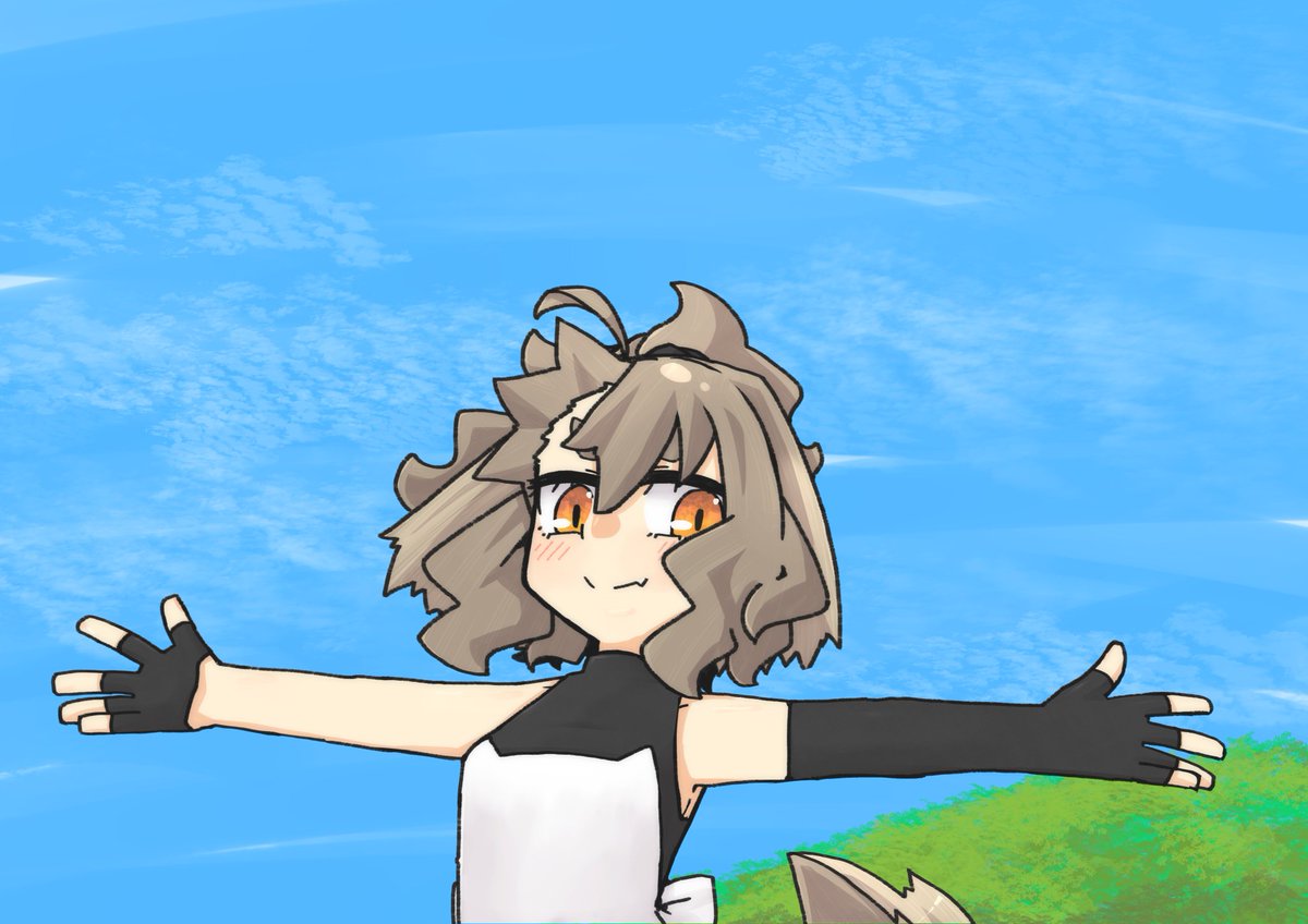 「今日の泰山ちゃんです。  ニッコニコ」|漆田のイラスト
