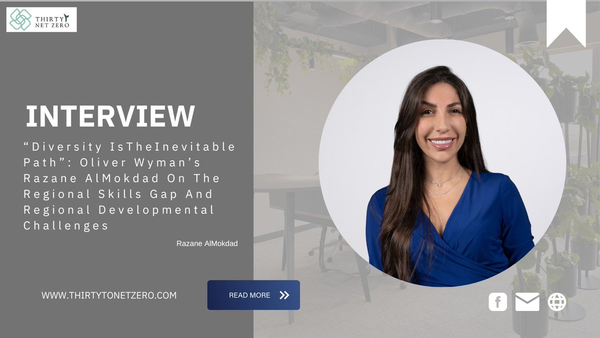 ThirtyToNetZero's tweet image. Razane AlMokdad, Diversity, Inclusion, and Belonging Manager - IMEA &amp;amp; APAC, Oliver Wyman, in an exclusive interview with Thirty To Net Zero Magazine said, “So many things are at the root of this talent gap.

Read More - bit.ly/42z6lqi

#RazaneAlMokdad  #Diversity