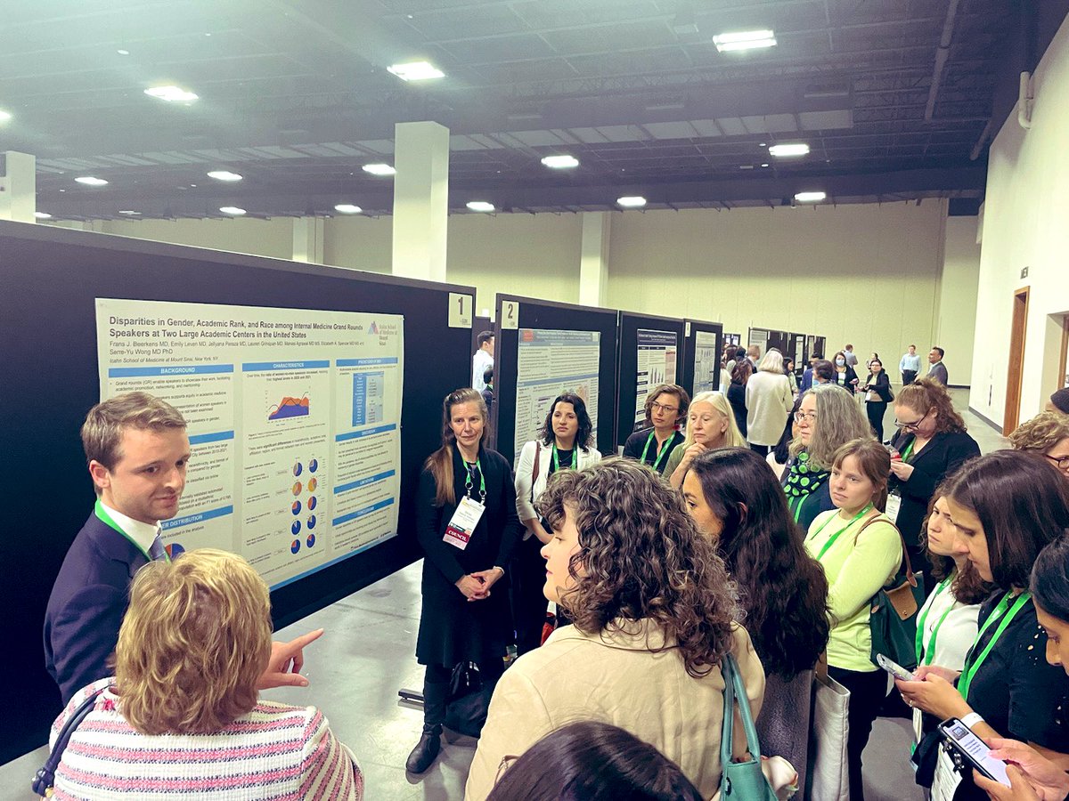 Enjoyed presenting some of our projects at #SGIM23 on (1) #EpicChat best practices and (2) gender & race/ethnicity disparities in #GrandRounds speakers!

More work to be done, but an exciting start for both. Many thanks to all the mentors who helped along the way.