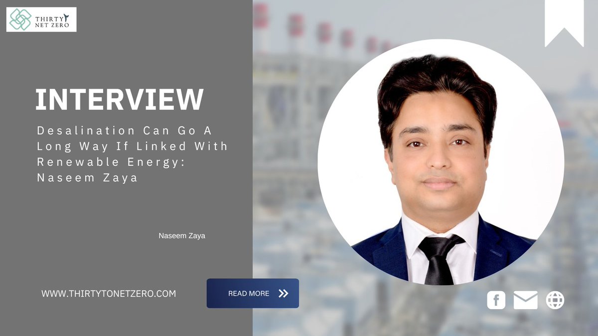 ThirtyToNetZero's tweet image. Desalination plants use a lot of energy and water. This can be easily solved by linking them with renewable energy sources.

Read More - bit.ly/42z6lqi

#RenewableEnergy #NaseemZaya