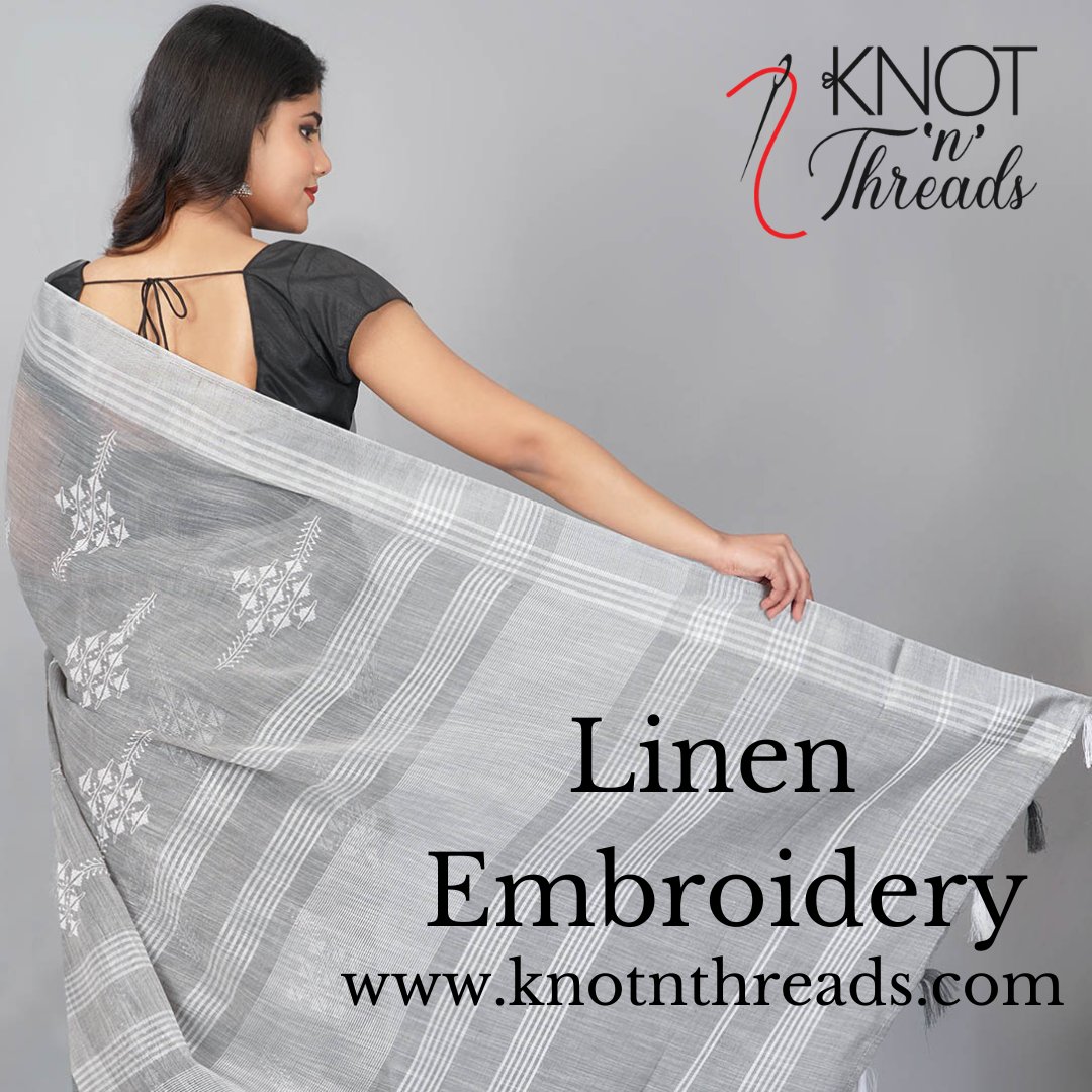 Linen Embroidery 

knotnthreads.com/collections/ch…

#sareefashion #sareecollection  #saree #womenswear #linen #linensarees #linendress #ethnicdress #sareeday  #embroidered  #sareelove #sareedraping #knotnthreads #sareestyle #traditional #indianwear #ootd #outfit  #knotnthreadsdesign