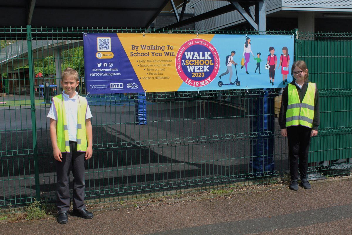 It's walk to school week! 🥳 

Making one small change can make a huge difference, walking has benefits for your health, the environment, mental wellbeing, cost and air quality ♻️ 

Less cars around school also make it a much safer environment for children ✅ #INTOWalkingStaffs
