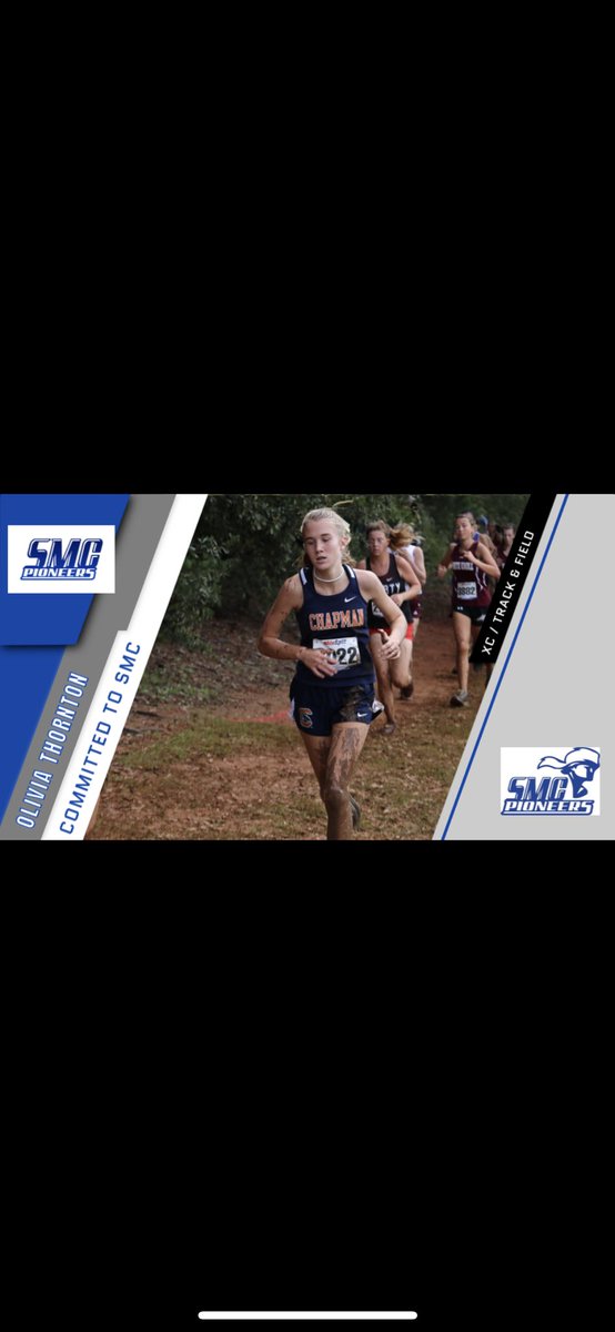 Excited about Olivia Thornton running for the Pioneers this fall!

#rollneers #jucobandits #smcpioneers #committed