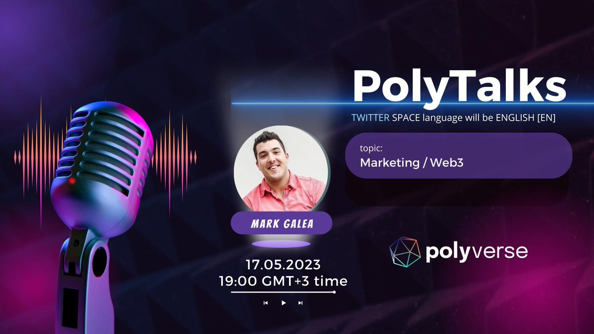📢 Exciting News! 🔥 #PolyTalks is back with a bang! 🎉 Join us on our upcoming #TwitterSpace with <a href="/MarkGalea86/">Mark Galea</a>, the Managing Partner at Blond and Giant, as our special guest. 
🎙️✨ Get ready to dive into captivating discussions about how important #marketing is on #web3 ⚡️