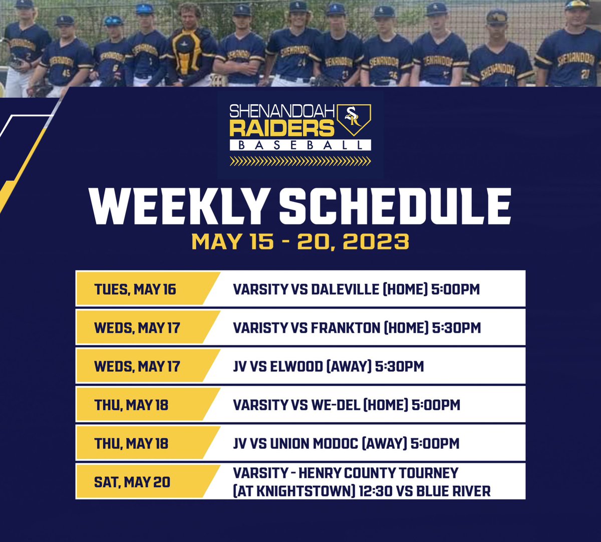 Final week of the regular season! Two big conference games and the HC Tourney. 
Tuesday - Senior night
Thursday - Jack Lewis appreciation night