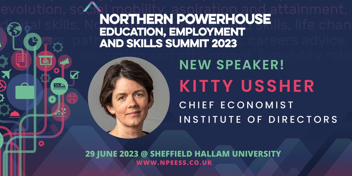📣 SPEAKER ANNOUNCEMENT: <a href="/kittyussher/">Kitty Ussher</a>, Chief Economist at <a href="/The_IoD/">IoD</a>, will be joining us at the North's leading conference on Education, Employment &amp; Skills #NPEESS23.

NPEESS23.eventbrite.co.uk 🎟️