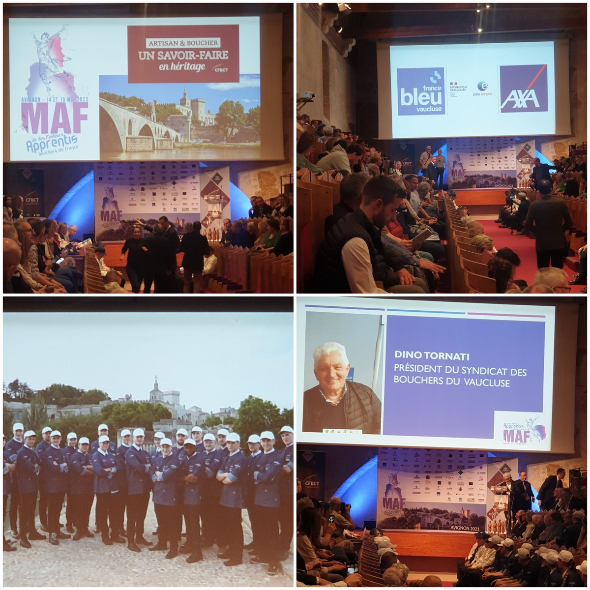 C est au palais des papes que nous sommes accueillis pour la finale nationale des apprentis bouchers -prix MAF2023
La pression monte.... nous attendons 
<a href="/confboucherie/">CFBCT</a> <a href="/CMAFrance_/">CMA France</a> <a href="/CMA_PACA/">CMA Provence-Alpes-Côte d'Azur</a> <a href="/Urma_Paca/">Université des Métiers et de l'Artisanat PACA</a> #poleemploi <a href="/heleneblanc06/">BLANC-LE BAYON Hélène</a>
