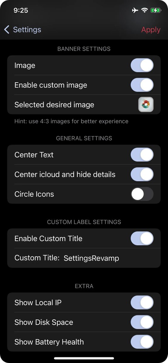 Cydia2Official's tweet photo. ⚙️SettingsRevamp Tweak✨by @SOPPPra 

Repo link: https://t.co/yuynZzMH3T

iOS 16.0 - 14.0  Support more tweaks: https://t.co/LgMzPvYaXy

#XinaA15 #Rootless #jailbreak #iOS15 #iOS1641 #tweaks https://t.co/I5OEzkSfDo