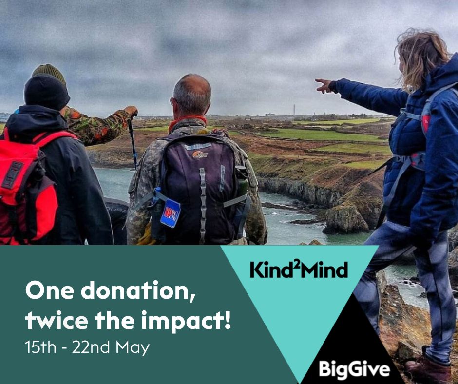 The Big Give campaign STARTS NOW! Donations made to our Boots on the Ground service until noon 22nd May will be DOUBLED at no extra cost to you! Please share &amp; donate here: bit.ly/3HDkaLZ
#BigGive #nonprofit #charity #Kind2Mind #MentalHealthAwarenessWeek <a href="/BigGive/">Big Give</a>