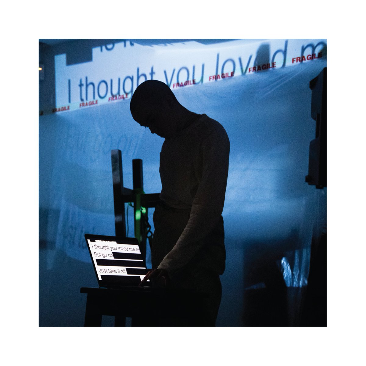 MEND, or a performer's attempt to reassemble a heart.

Theatre Royal Stratford East Scratch Night, 2023.
<a href="/stratfordeast/">Stratford East</a> 

Photos by Lucy Hayes.