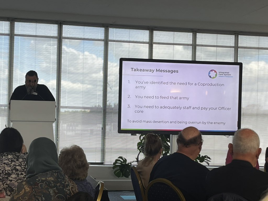 SouthNottsPBP's tweet image. At @Notts_ICS Partners Assembly listening to Richard Falvey talk about co-production. Great example from @NottmWestPCN dementia project! #TogetherWeAreNotts