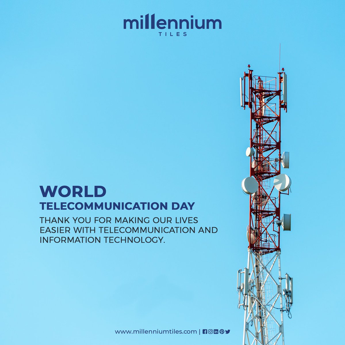 Thank you for making our lives easier with telecommunication and information technology.

𝐖𝐨𝐫𝐥𝐝 𝐓𝐞𝐥𝐞𝐜𝐨𝐦𝐦𝐮𝐧𝐢𝐚𝐜𝐭𝐢𝐨𝐧 𝐃𝐚𝐲

#WorldTelecommunicationDay #TelecommunicationDay #informationsociety #information #informationtechnology #technology #internet #Network