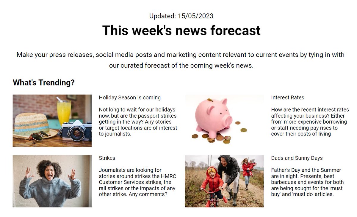 JournoLink's tweet image. Want to know what will be in the media this week? 🚀✨ From Eurovision to Food Banks, check our Weekly News Forecast at resources.journolink.com/weekly-news-fo… 
#JournoLink #PRexperts #ukmedia