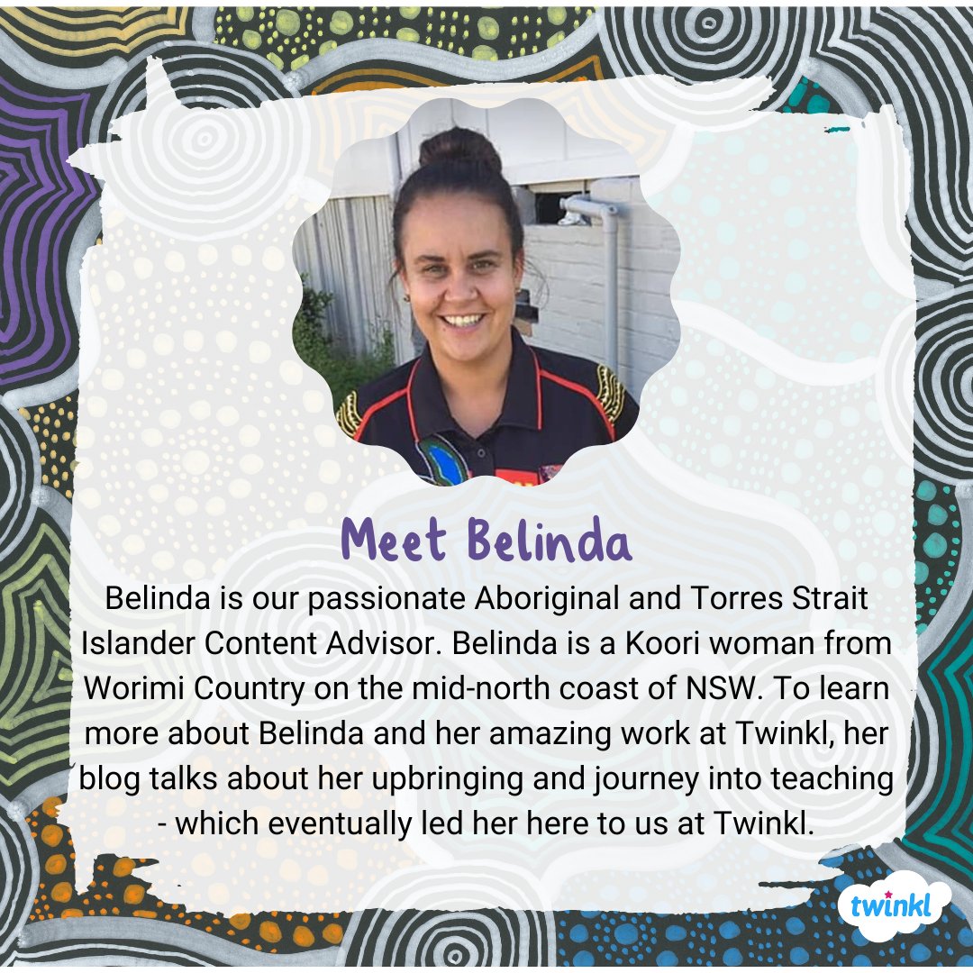 TwinklAustralia's tweet photo. With our webinar coming up later this week, 'Considerations for Embedding Aboriginal and Torres Strait Islander Perspectives', we thought it would you might like to officially meet Belinda! Check out this blog to learn all about her journey:👉 https://t.co/L2ZiqBriwt https://t.co/AJ8OIUlC3Z
