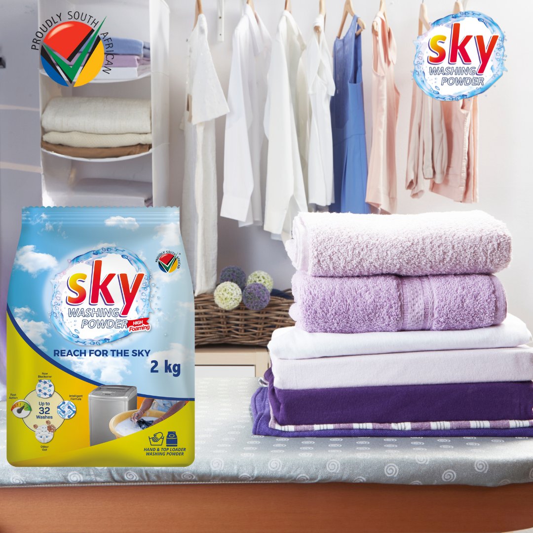 WashingSky's tweet photo. It's Monday and the start of a brand-new week! Make the most of it by keeping your laundry clean &amp;fresh. Use @SkyWashingPowder for a deep clean that will leave your clothes smelling delightful.
#SkyWashingPowder #Washing #Laundry #SkyCore #MondayMotivation https://t.co/MKfapD9LqU