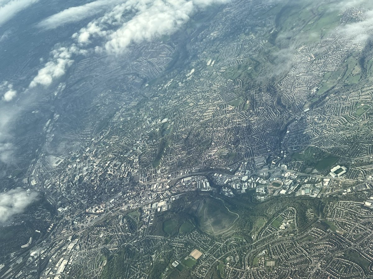 AndyMitten's tweet image. Flew over this city recently. Name the two big football grounds. One seats 32,000, the other 39,000.