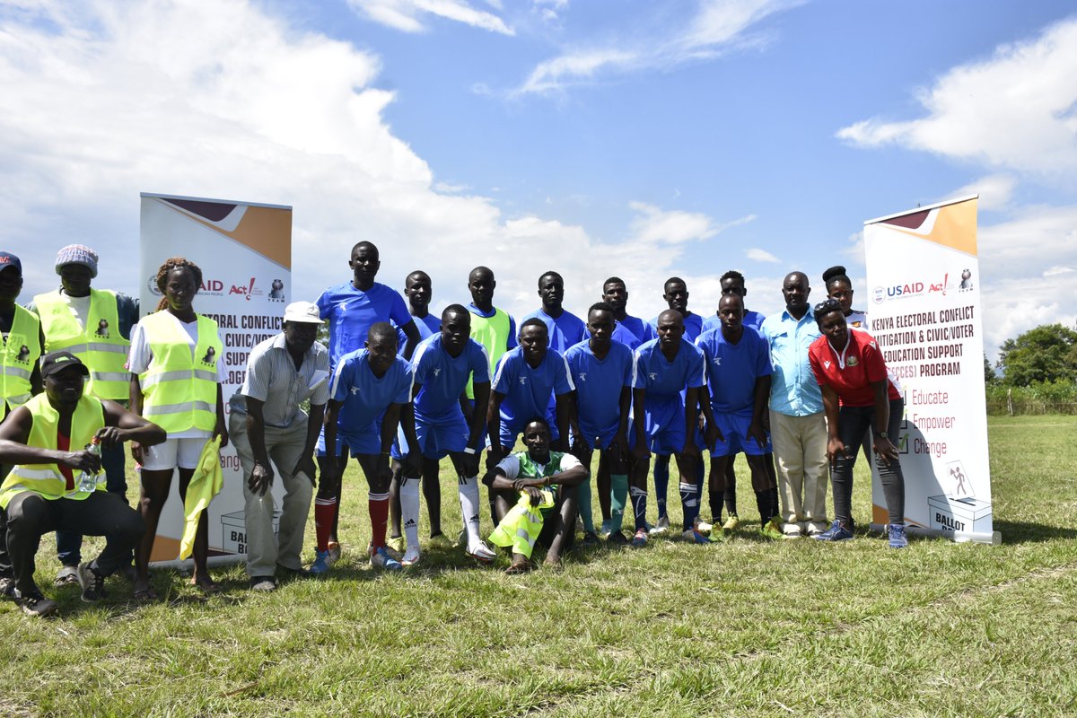 TransformFor's tweet image. Cross Border Peace Tournament held today at Chemelil by TEAM with the support from @USAIDKenya through ACT! @tendasasa  under the Kenya Electoral Conflicts Mitigation &amp;amp; Civic/Voter Education Support (ECCES) Program.