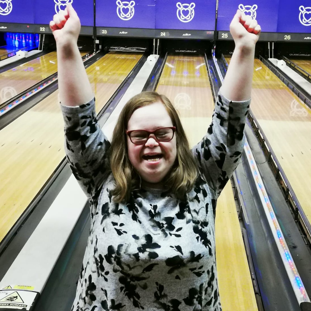 Strike! 🏆 💛 🥳 🎉

#bowlingchampion #unbeaten #tenpinbowling #diversity #inclusive #livelifewell #supportwork #socialcare #everydayisdifferent #makeadifference