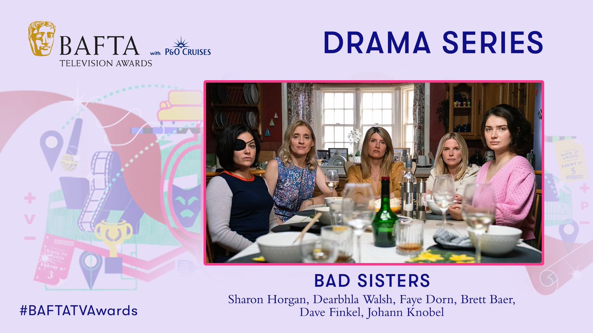 ITG_Ltd's tweet photo. 🏆Drama Series
🎞️Bad Sisters
✍️Writers: #DanielCullen, @KarenMCogan (Ep. 4)
🎬Director: @rebeccagatward
🎬1st Assistant Director: #JakeRollins
🎥Executive Producer: #FayeDorn
🎥Series Producer: #JohannKnobel
📷Block Producer: #SusanBreen
📝Story Producer: #CiaraMcIllvenny https://t.co/Sp31tY5QH6