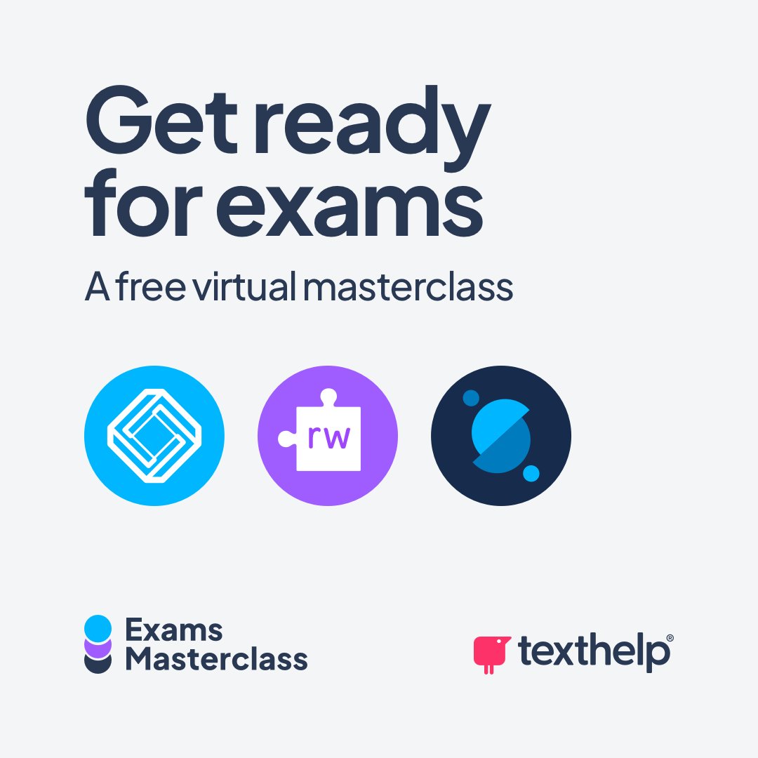 Make the exam room a level playing field for students with our complete #exams solution. 
For schools and colleges, using our tools as a computer reader and scribe gives learners independence. 
Find out more at our Exams Masterclass: text.help/Fyzglp