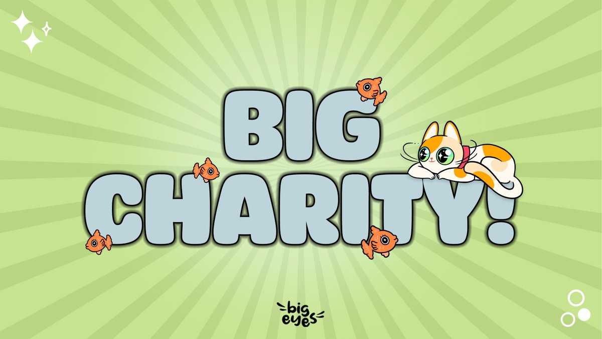 Paw-sitive impact 🌎

By the power CUTENESS+Incorporating a visible charity wallet with 5% of the total supply:  

#BigEyes Community has donated $15,926.20 to 15 charities around the world just in presale!🚀

Join $BIG!

🔗bit.ly/42en81S