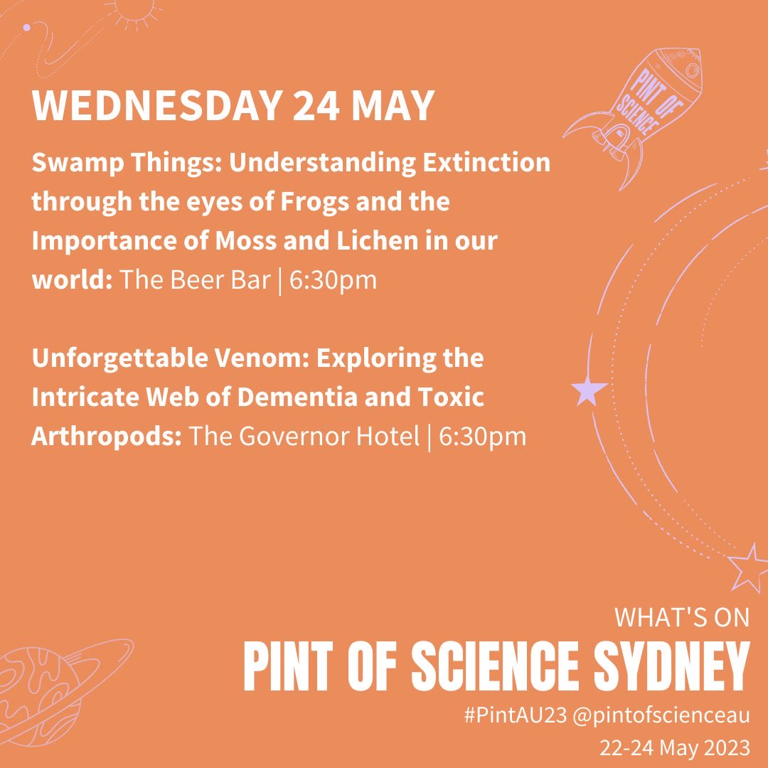 Come join me for #pintofscience #PintAU23 May 24th @ Governor Hotel MQ park to hear about the intricate web of #dementia 🧠🗣 info & tickets here: pintofscience.com.au/events/sydney