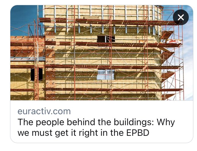 With just a couple of weeks to go before the ‘trilogue’ negotiations on the EU buildings directive begin, here’s a reminder of how important it is to get a good and ambitious deal for the 100m Europeans living in energy poverty – euractiv.com/section/buildi…