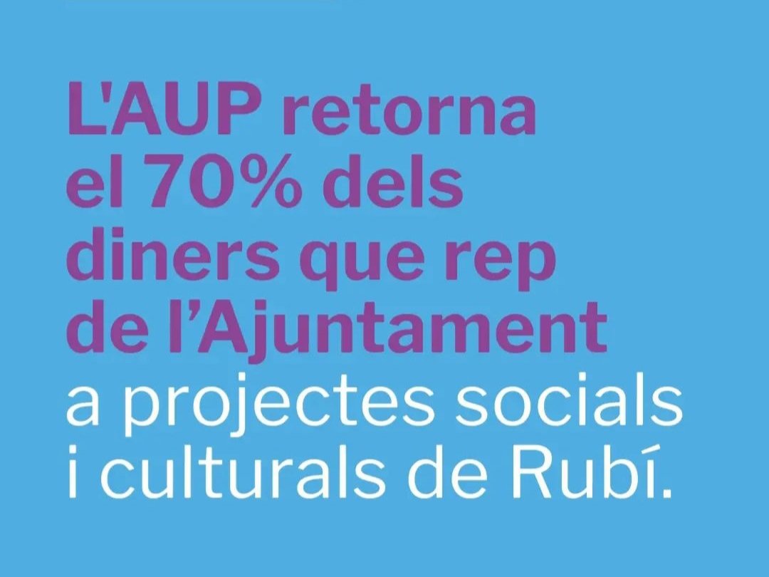 Primers dies de campanya a #rubicity i <a href="/AUP_Rubi/">AUP Rubí #HiHaAlternativa</a> hem parlat de recuperar serveis públics, d'oci juvenil i d'altres formes de fer política i de fer campanya

Heu vist que els cartells són + petits i alguns són reciclats? Prioritzem el treball de 4 anys i no la cara durant 15 dies.