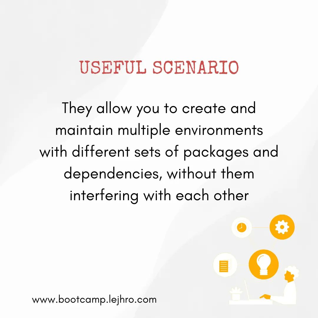 lejhrobootcamp's tweet photo. Swipe to learn what's Python virtual environment, a popular tool in Python! Learn how to use this tool in creating an impact in your Python projects. Know a brief on this topic and see why it matters to you!
#virtualenvironment #learndatascience #knowmore #lejhro #lejhrobootcamp https://t.co/4FMqQJ8bCu