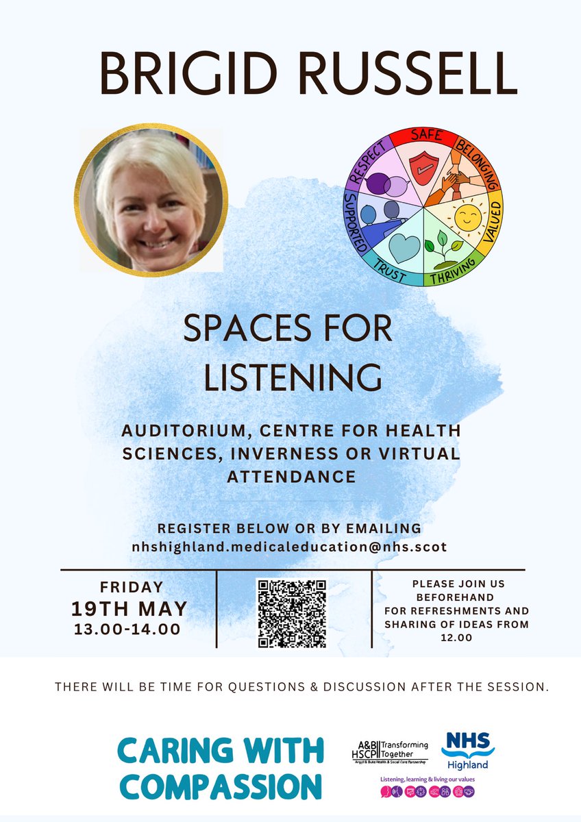 CivilitySavesLivesHighland (@cslhighland) on Twitter photo How might we find&create more safe #spacesforlistening to each other? We look forward to welcoming <a href="/brigidrussell51/">Brigid Russell</a> to <a href="/NHSHighland/">NHS Highland</a> to discuss how we develop environments where listening safely can allow us to have more open & meaningful conversations #CaringwithCompassion How might we find&create more safe #spacesforlistening to each other? We look forward to welcoming <a href="/brigidrussell51/">Brigid Russell</a> to <a href="/NHSHighland/">NHS Highland</a> to discuss how we develop environments where listening safely can allow us to have more open & meaningful conversations #CaringwithCompassion
