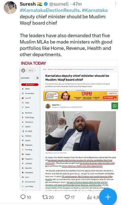 singhritaamrit's tweet photo. #WaqfBoard 
#Waqf 
#KarnatakaElectionResults2023 
#BJPMuktSouthIndia https://t.co/vKISCah3P2