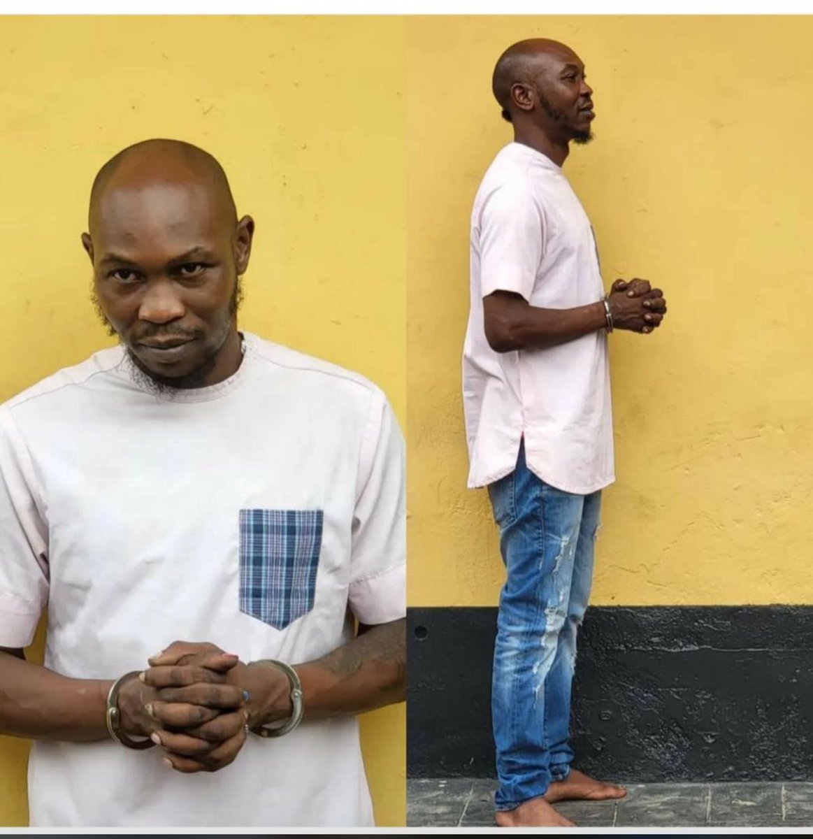 Newspopng's tweet photo. Seun Kuti In Handcuff After Reporting to Police, Detained

#SeunKutiSlapPolice #seunkuti #IDANmoves #newspop https://t.co/BJo9E8x24R